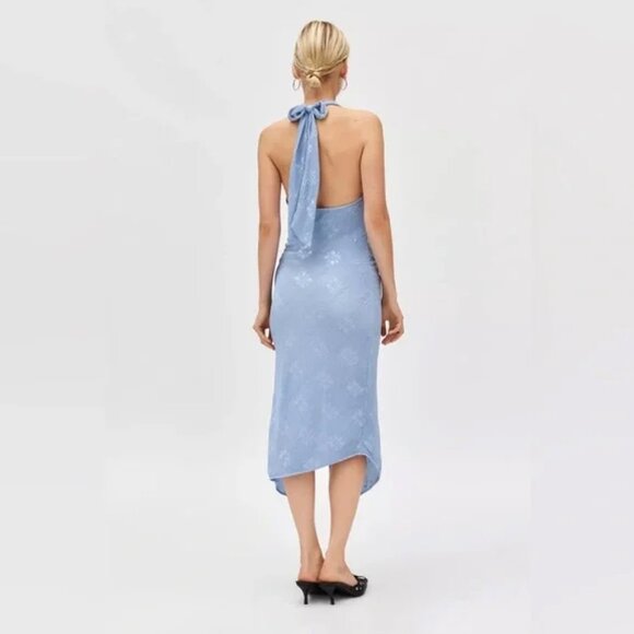 silence + noise Dresses & Skirts - Urban Outfitters Silence + Noise Sienna Plisse Cowl Neck Halter Midi Dress, XS